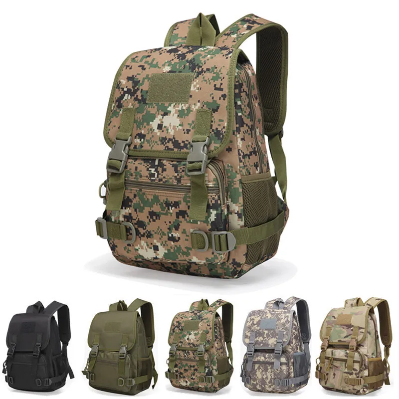 Outdoor Hunting Games For Kids - タクティカル迷彩バックパック、タクティカルMOLLEシステム対応、アウトドアスポーツ、旅行、ゲーム用バックパック、通学用バッグ、子供用、狩猟用リュック、アサルトパック。