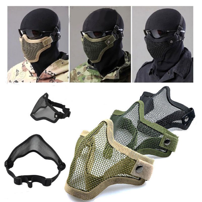 1PC 戦術保護ストライクペイントボールメッシュ迷彩保護狩猟 - Camo Face Paint のレビューと価格