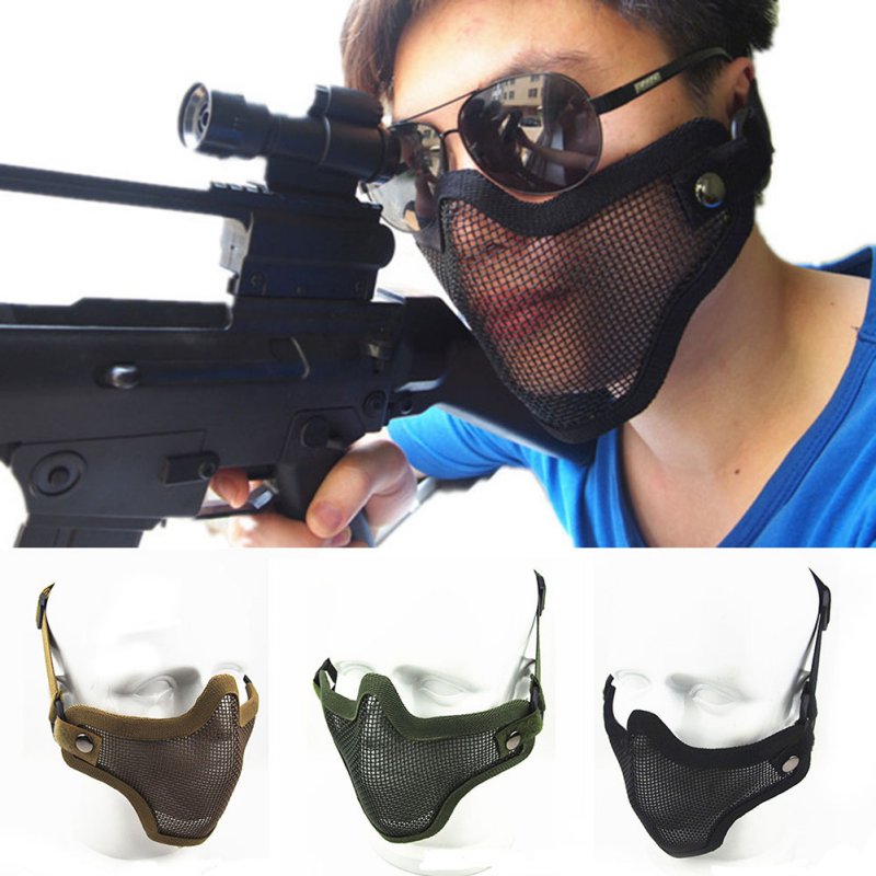 1PC 戦術保護ストライクペイントボールメッシュ迷彩保護狩猟 - Camo Face Paint のレビューと価格