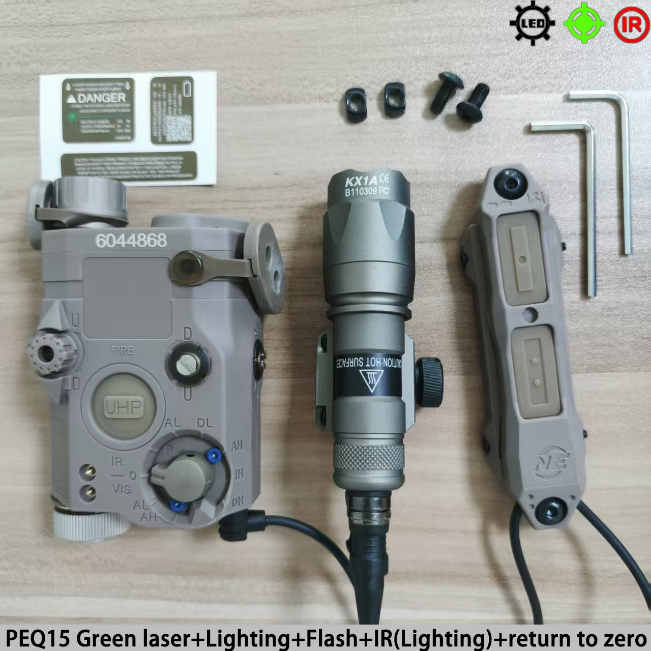 エレメント・タクティカル PEQ-15 赤色・緑色レーザーサ - Trail Camera Infrared のレビューと価格