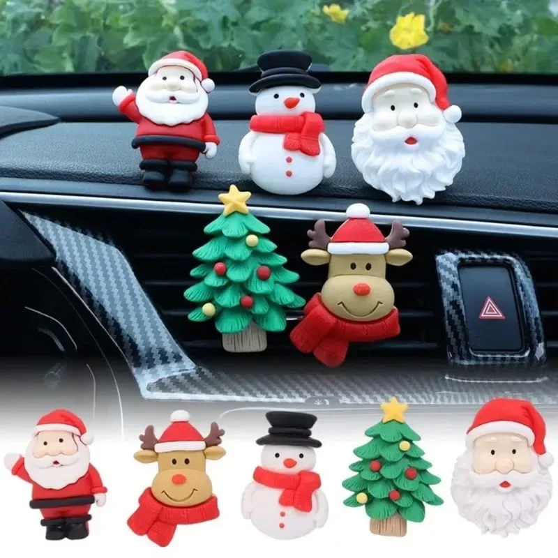 車用エアコン吹き出し口用芳香クリップ、3Dクリスマスサンタク - Elk Bugle Call のレビューと価格