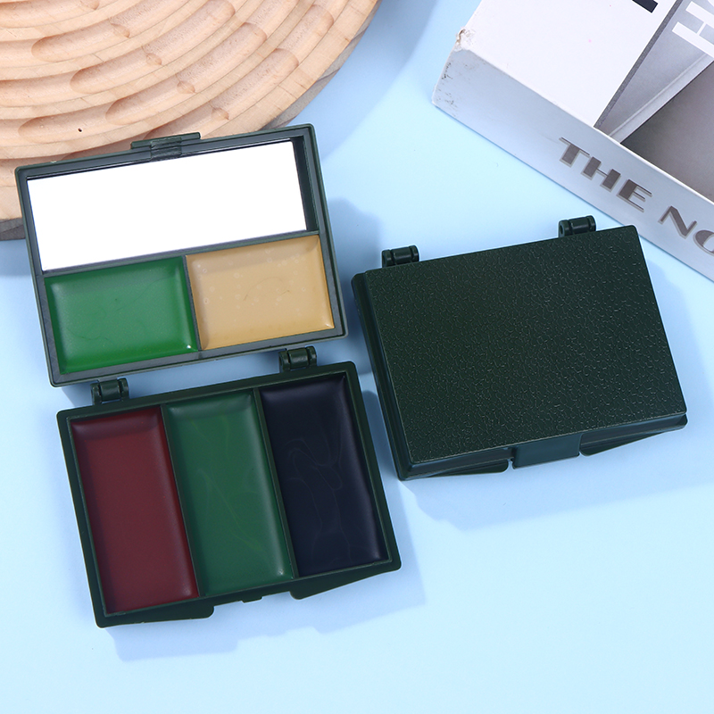 1 個 5 色迷彩フェイスペイントパレットミラー付き顔ボディ - Camo Face Paint のレビューと価格
