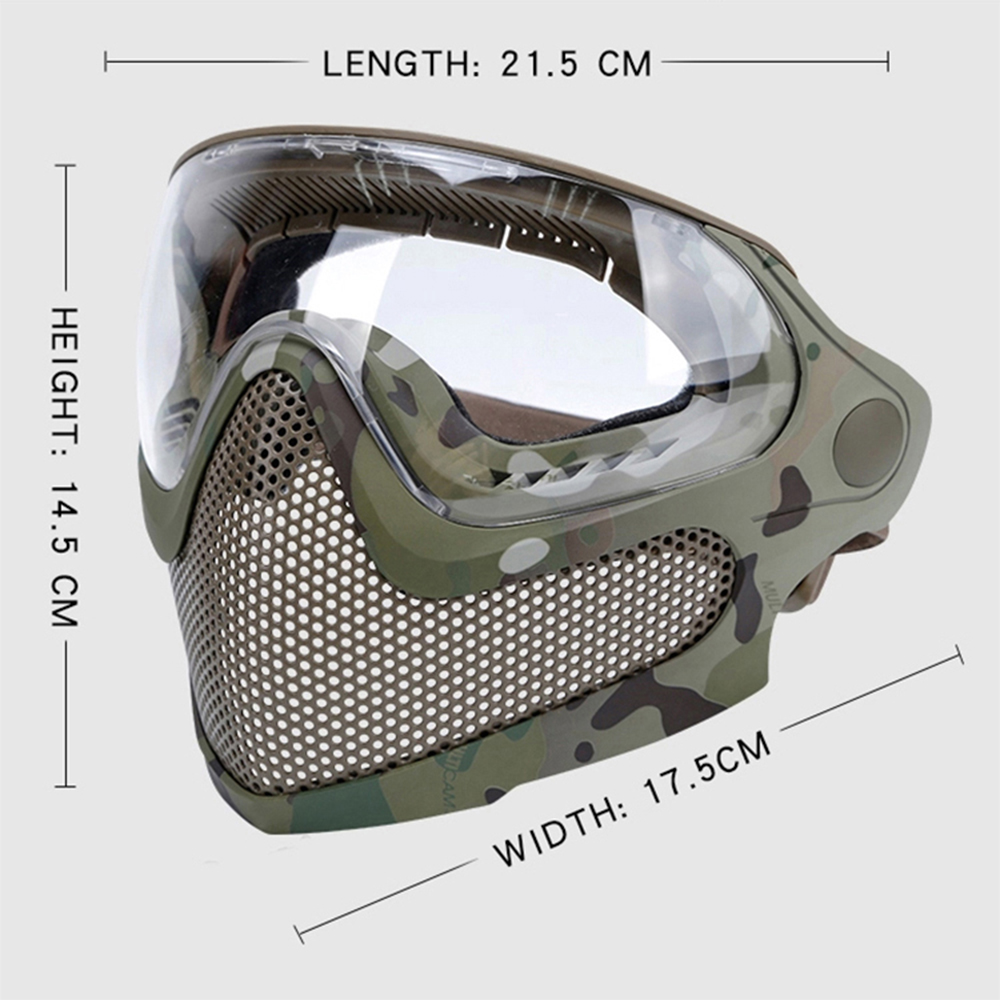戦術的な保護マスク,通気性のある鋼メッシュの戦術的なタクティ - Camo Face Paint のレビューと価格