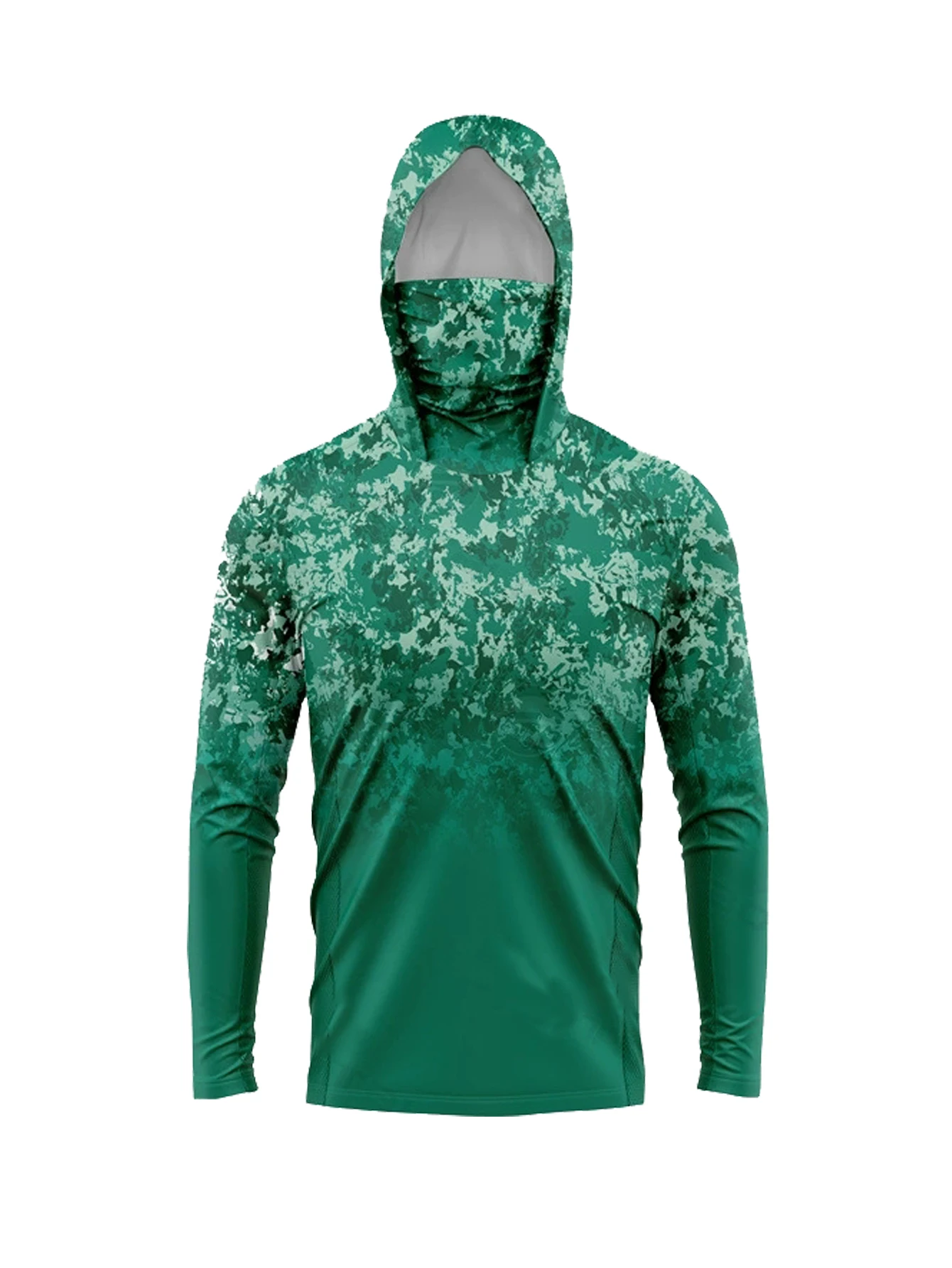 メンズUPF50+日焼け防止フィッシングフーディー、フェイス - Outdoor Hunting Prints のレビューと価格